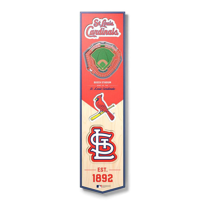 St. Louis Cardinals 3D Stadium Banner 8x32