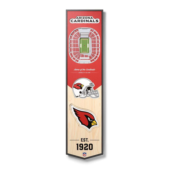 Arizona Cardinals 3D Stadium Banner 8x32
