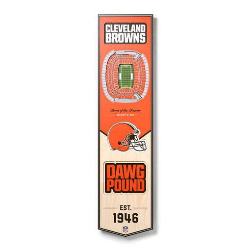 Cleveland Browns 3D Stadium Banner 8x32