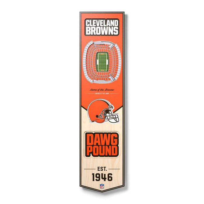 Cleveland Browns 3D Stadium Banner 8x32