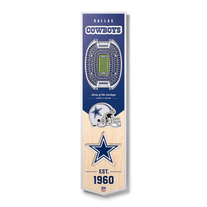 Dallas Cowboys 3D Stadium Banner 8x32
