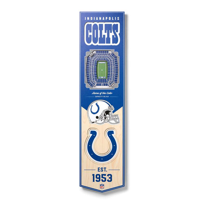 Indianapolis Colts 3D Stadium Banner 8x32
