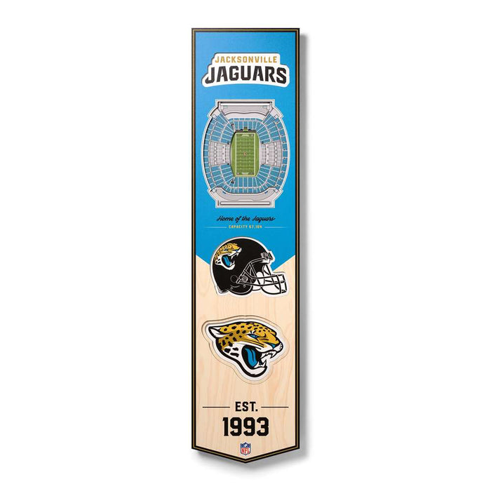 Jacksonville Jaguars 3D Stadium Banner 8x32