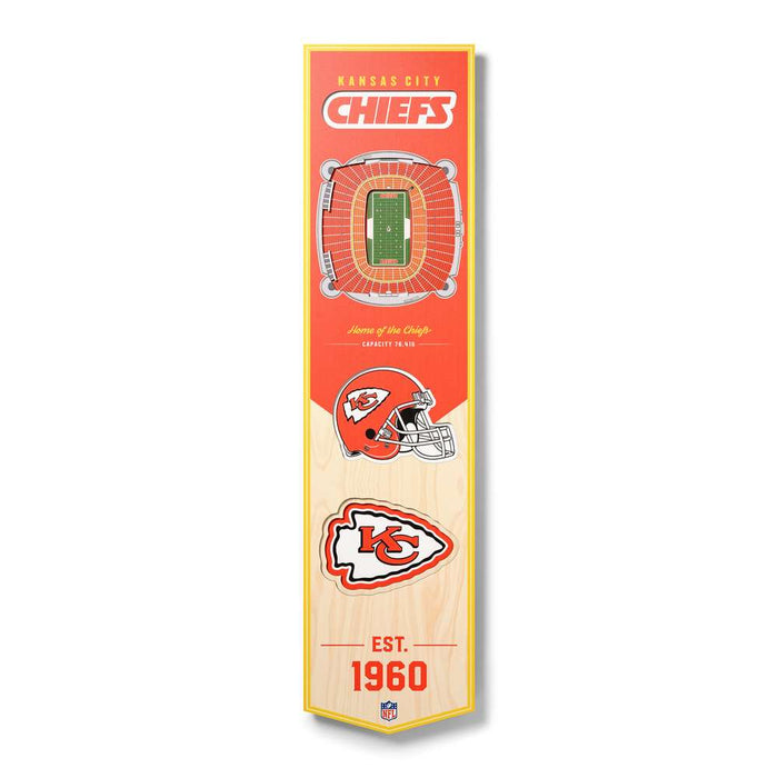 Kansas City Chiefs 3D Stadium Banner 8x32