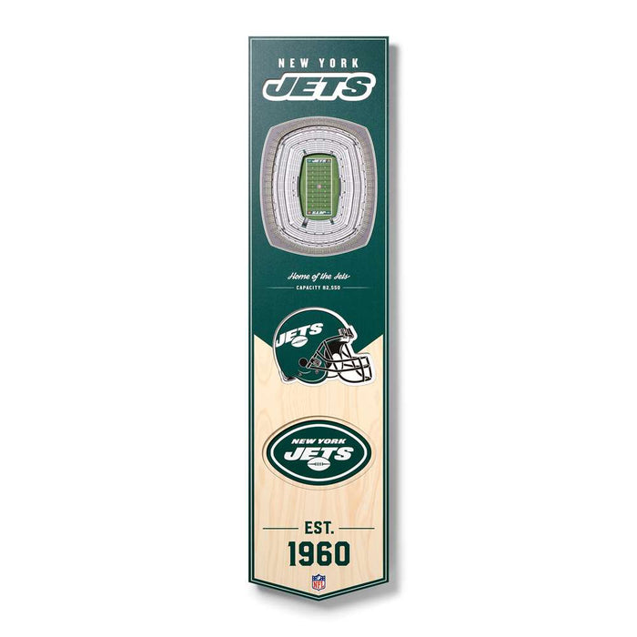 New York Jets 3D Stadium Banner 8x32