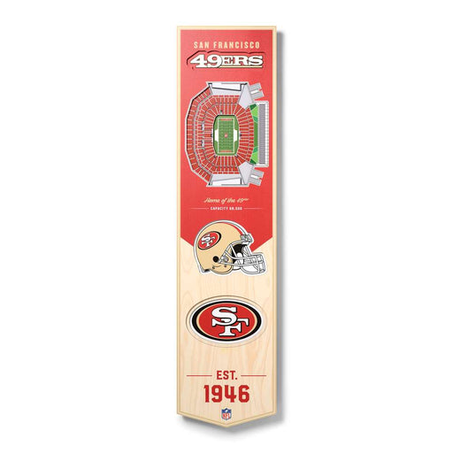 San Francisco 49ers 3D Stadium Banner 8x32