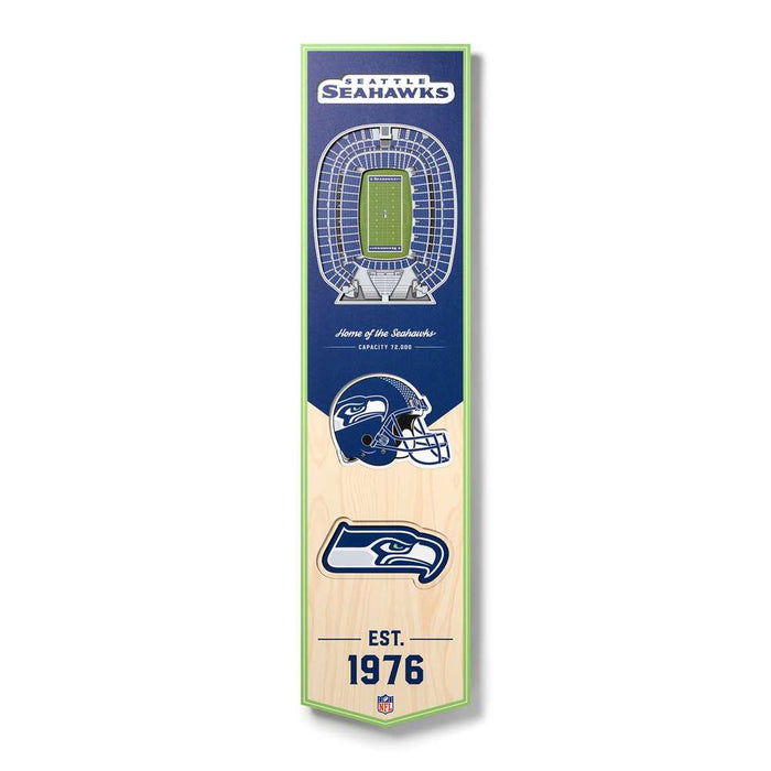 Seattle Seahawks 3D Stadium Banner 8x32