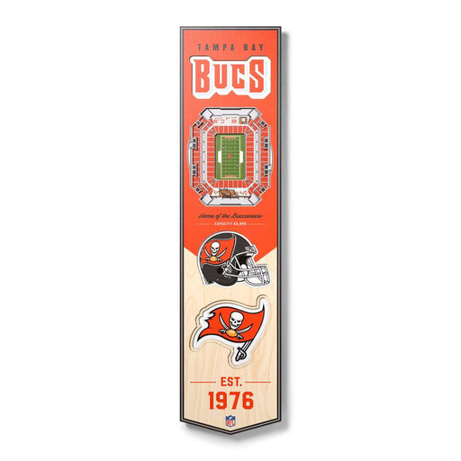 Tampa Bay Buccaneers 3D Stadium Banner 8x32