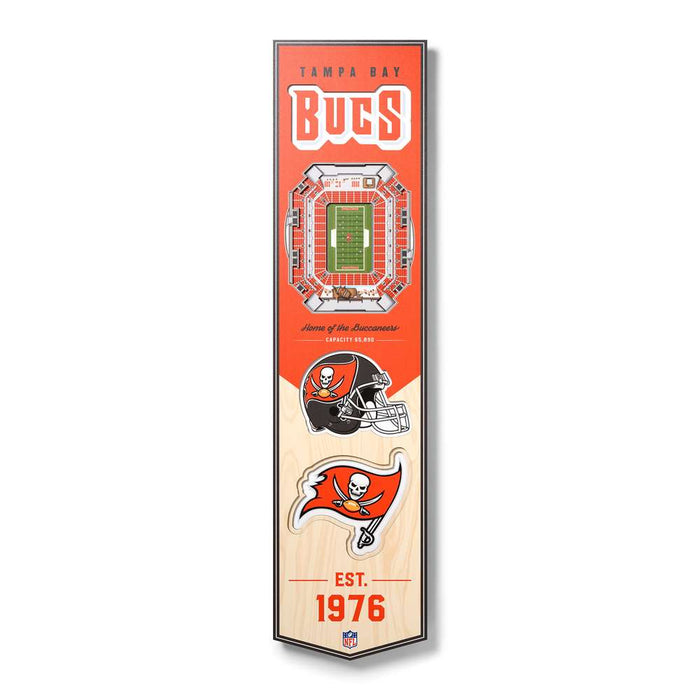 Tampa Bay Buccaneers 3D Stadium Banner 8x32
