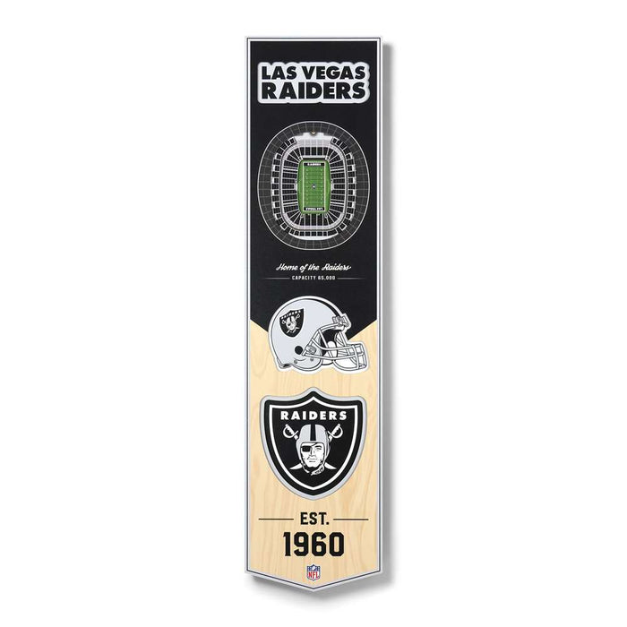 Las Vegas Raiders 3D Stadium Banner 8x32
