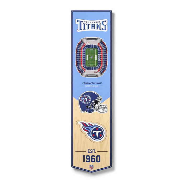 Tennessee Titans 3D Stadium Banner 8x32