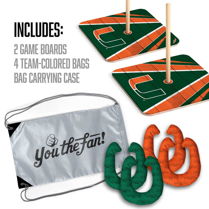 Miami Hurricanes HorseShoe Bags Tailgate Game