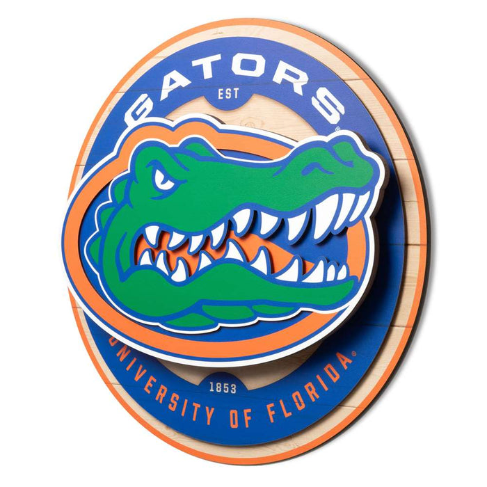 Florida Gators 3DX CIRCLE BACKER WALL ART