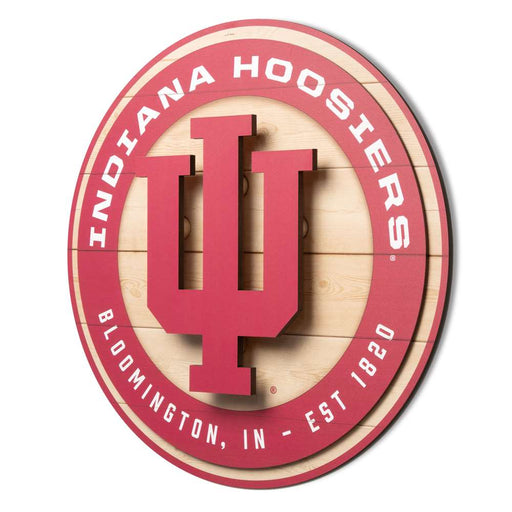 Indiana Hoosiers 3DX CIRCLE BACKER WALL ART