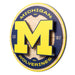 Michigan Wolverines 3DX CIRCLE BACKER WALL ART