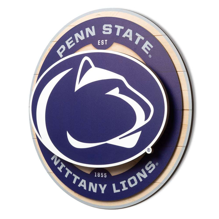 Penn State Nittany Lions 3DX CIRCLE BACKER WALL ART