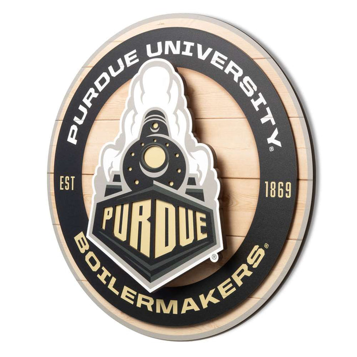 Purdue Boilermakers 3DX CIRCLE BACKER WALL ART