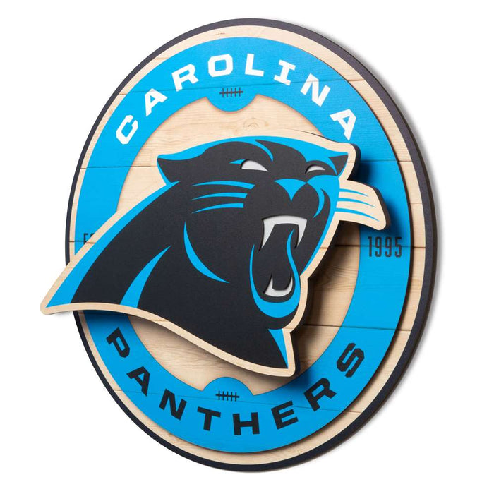 Carolina Panthers 3DX CIRCLE BACKER WALL ART