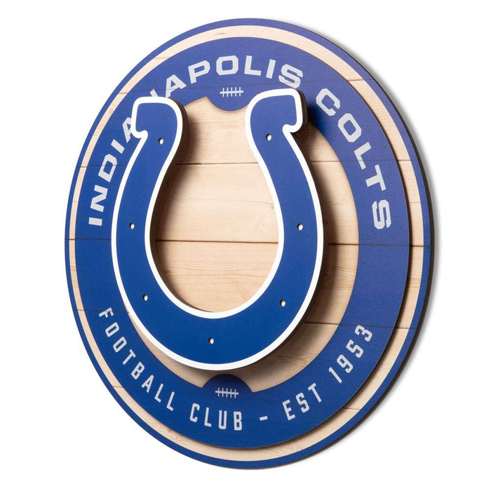 Indianapolis Colts 3DX CIRCLE BACKER WALL ART