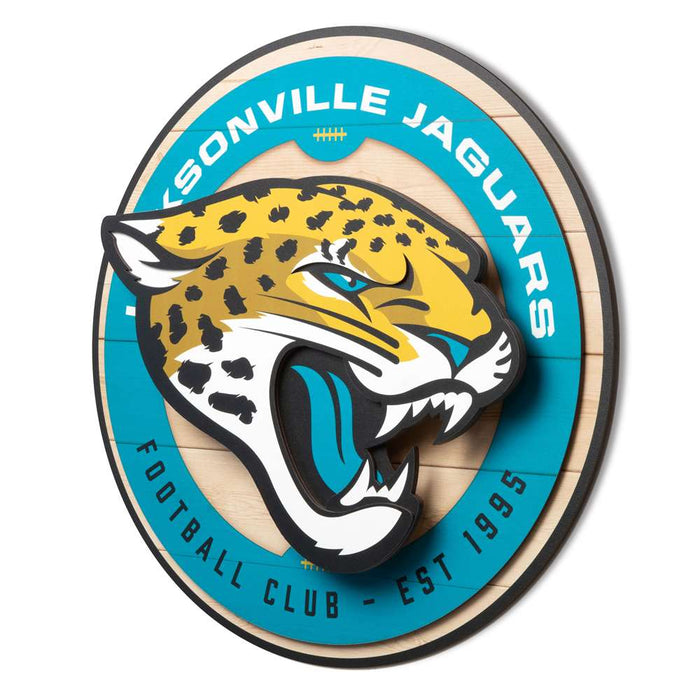 Jacksonville Jaguars 3DX CIRCLE BACKER WALL ART
