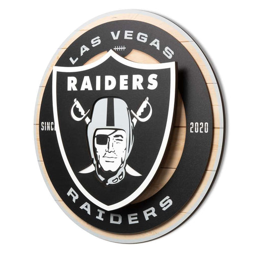 Las Vegas Raiders 3DX CIRCLE BACKER WALL ART