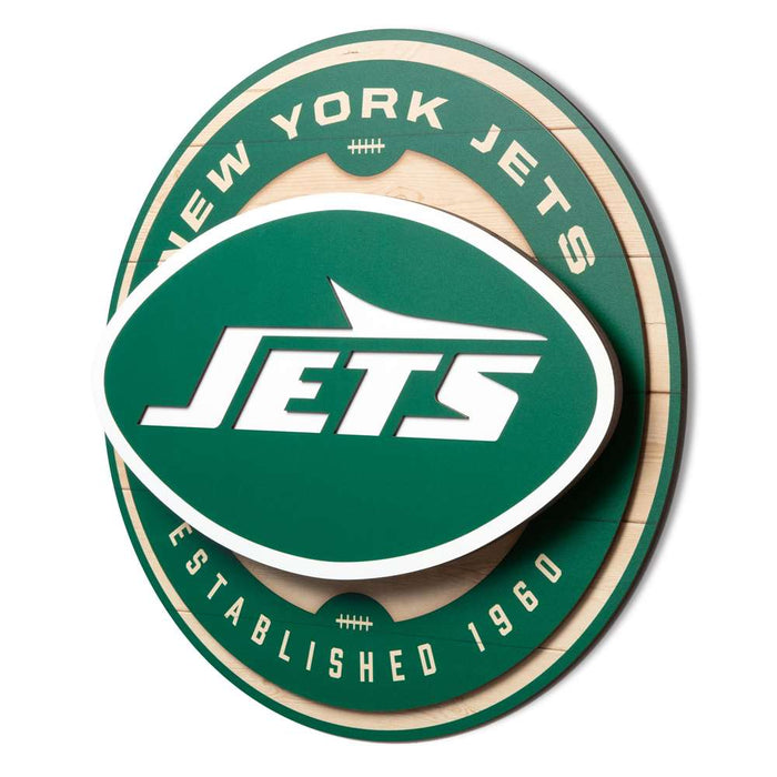 New York Jets 3DX CIRCLE BACKER WALL ART