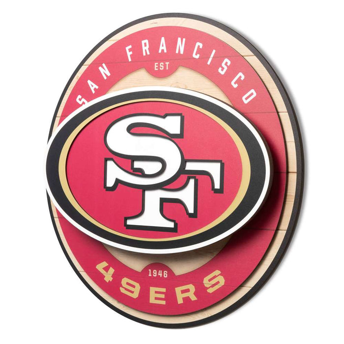 San Francisco 49ers 3DX CIRCLE BACKER WALL ART