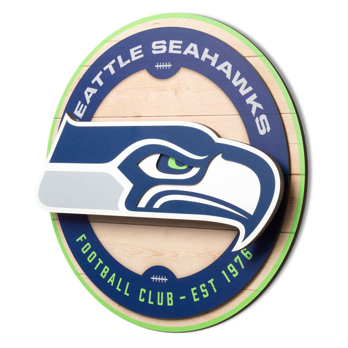 Seattle Seahawks 3DX CIRCLE BACKER WALL ART
