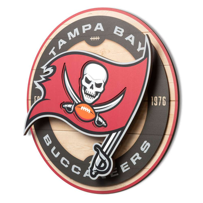 Tampa Bay Buccaneers 3DX CIRCLE BACKER WALL ART