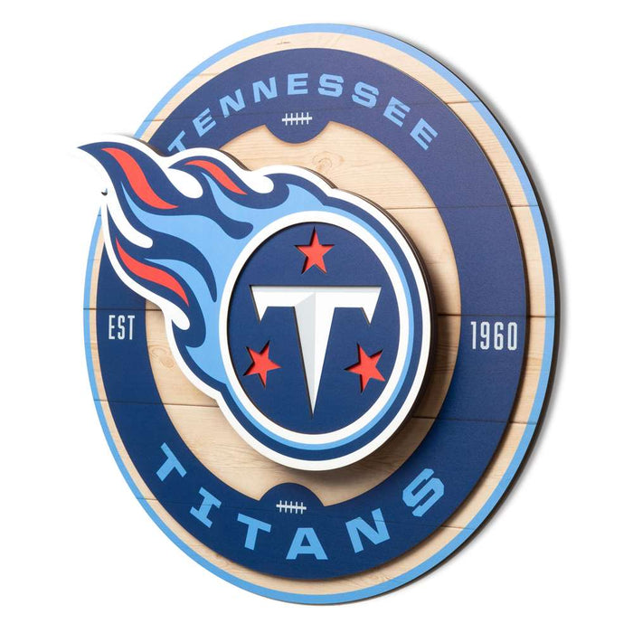Tennessee Titans 3DX CIRCLE BACKER WALL ART