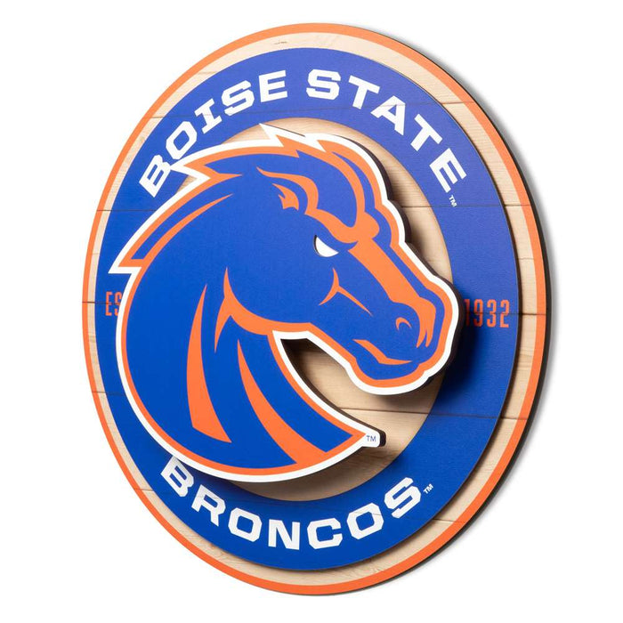Boise State Broncos 3DX CIRCLE BACKER WALL ART
