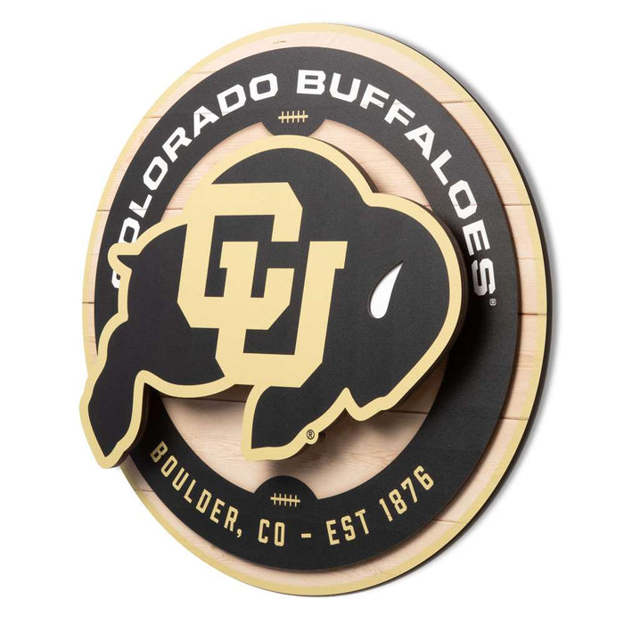 Colorado Buffaloes 3DX CIRCLE BACKER WALL ART