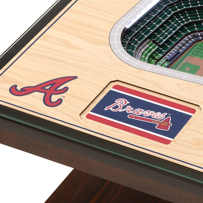 Atlanta Braves 25-Layer Lighted Stadiumview End Table