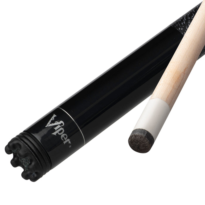 Viper Sinister Black and White Wrap with Brown Stain Billiard/Pool Cue Stick 20 Ounce